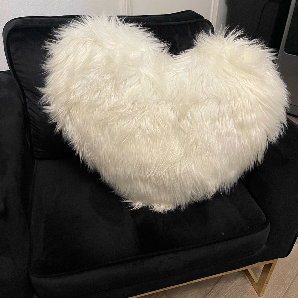 Plush heart pillow